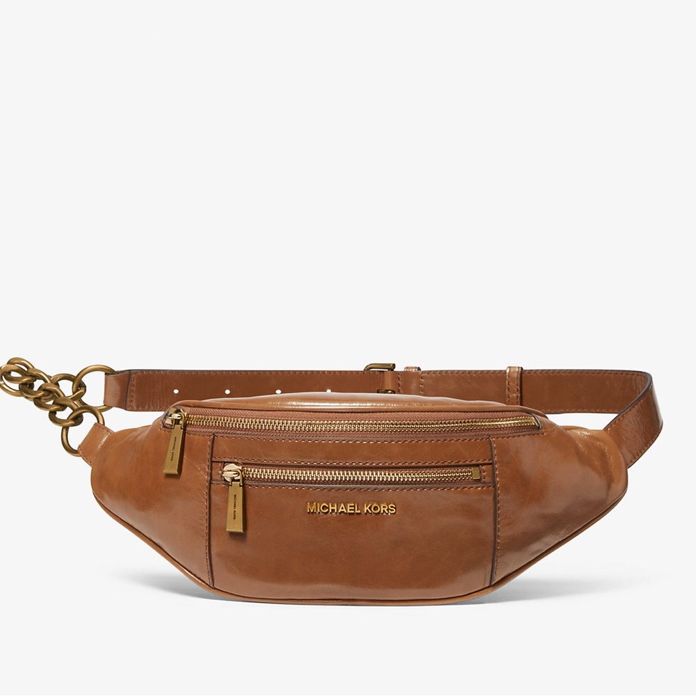 Michael Kors Medium Crinkled Calf Leather Belt Bag NWOT